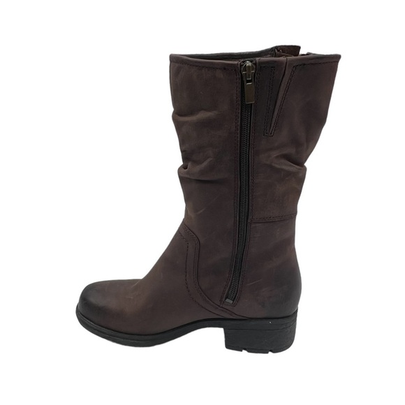 NWT Clarks Women's Brown Leather Mani Juniper Side Zip Boots Size 7M - Picture 7 of 16